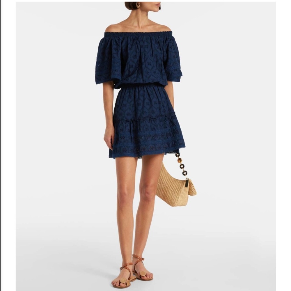 NWT Melissa Odabash navy off the shoulder mini dress size medium